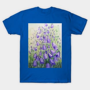 Purple harebells watercolour painting T-Shirt